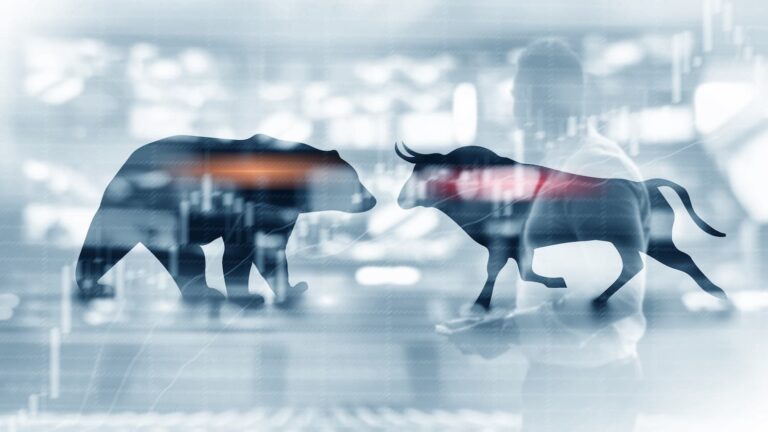 Financial and business abstract background - Bullish and bearish concept